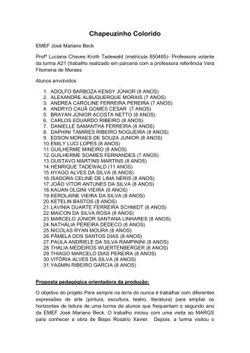 Chapeuzinhos Coloridos Pdf
